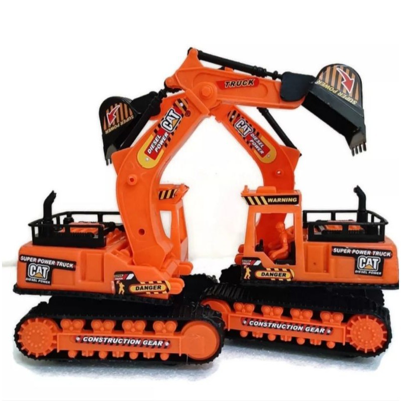 Contruction Caa Mobil Excavator Mobil Beko Pull Back Mainan Anak Cowo - MB 03