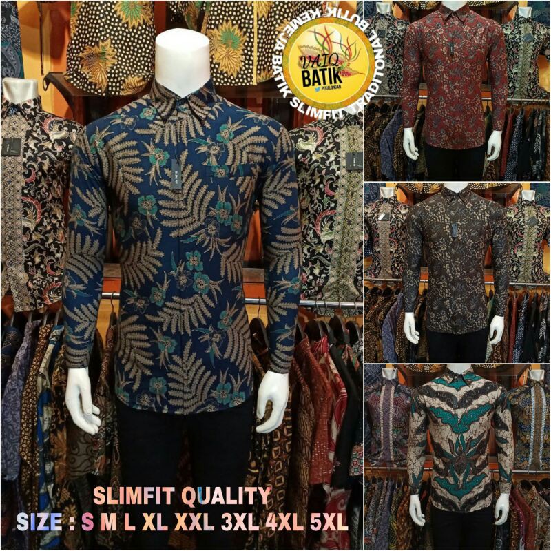 Grosir Kemeja Batik Slimfit Traditional Butik Top Brand //size Standar & Jumbo Am5n8LS3XOWyM