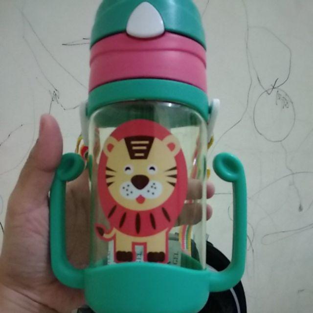 (garansi Kirim) Botol Minum Anak Gambar Singa Jerapah 400 Ml