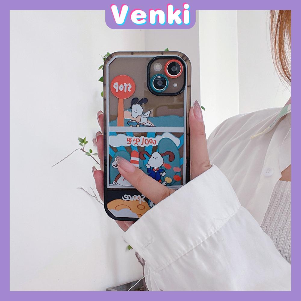 iPhone Case Invisible Folding Stand Silicone Soft Case Airbag Shockproof Cover Camera Cartoon Cute Compatibility For iPhone 11 Pro Max 13 Pro Max 12 Pro Max 7Plus xr XS Max