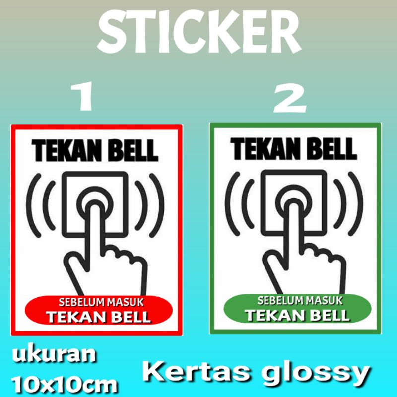

sticker tekan bell rumah