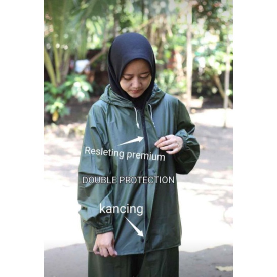 Jas hujan setelan/ Pria & Wanita/Jas hujan tebal& lentur