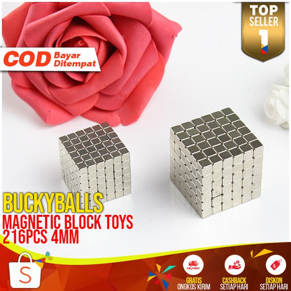 Magnetic Block Toys 216pcs BN 03 Buckycubes Magnetic Aman Magnet Kotak Multifungsi Magnetik Cube