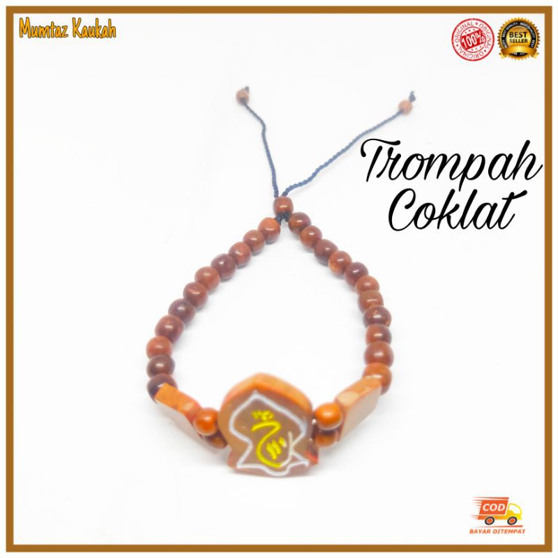 Gelang kaokah kaukah trompah coklat / gelang koka kokka plat trompah kauka kaoka cewek kokah ori