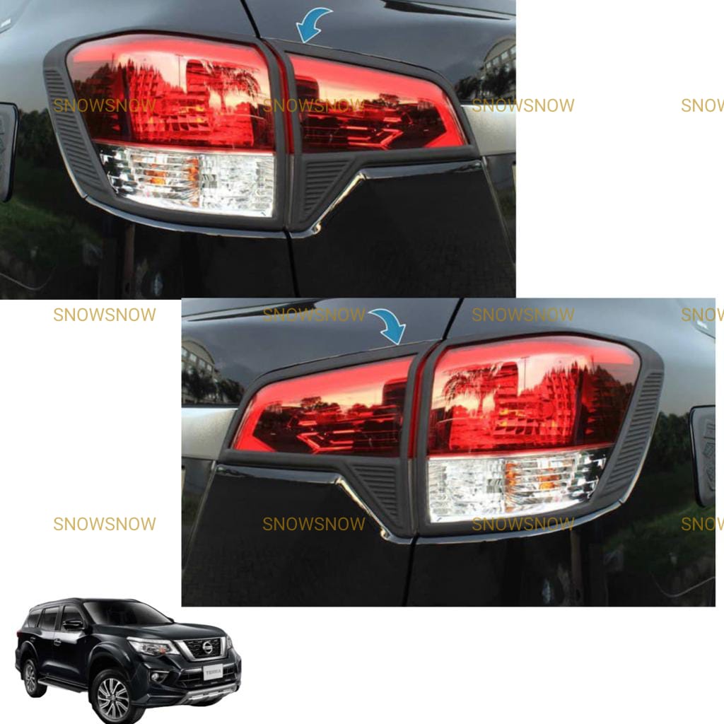 Garnish Lampu Belakang Nissan Terra 2018 2022 up Hitam Chrome