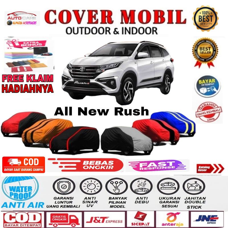 Cover Mobil All new Rush 2018 2019 2020 2021 2022 Sarung Mobil Toyota All new Rush Trd Mantel Mobil Rush 2020 Selimut Kerudung Penutup tutup Outdoor Indoor