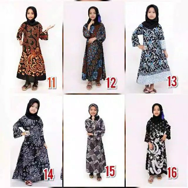 Gebyar Cuci Gudang Gamis Batik Anak // Sale // Usia 4-9 Tahun