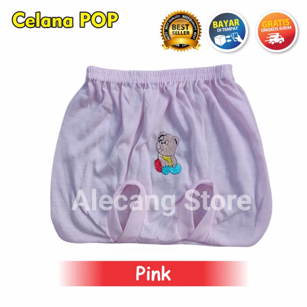 6 Pcs Celana Kacamata/Kodok / POP Bayi Warna LILY Kualitas PREMIUM Bahan TC tebal 0-6 bulan