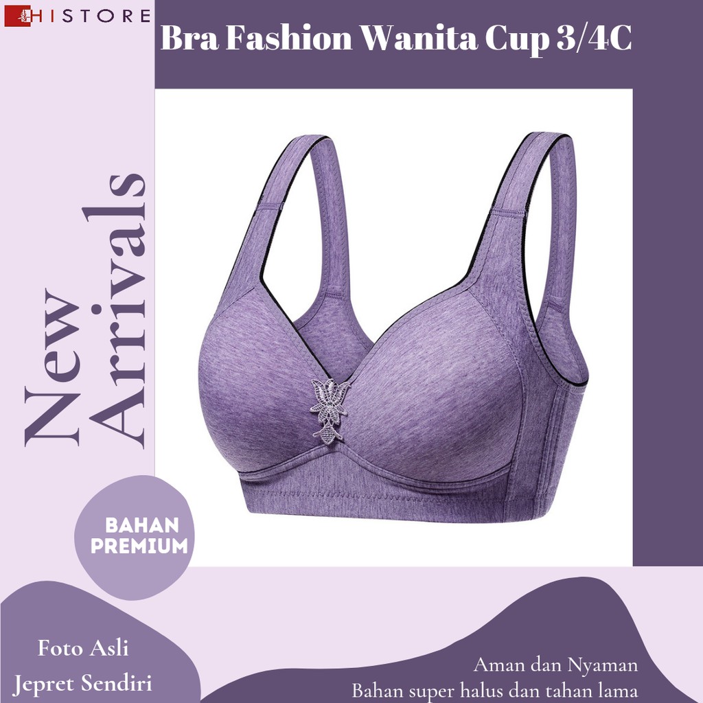 [HI]Bra BH JUMBO CUP 3/4C Fashion Wanita Bra wanita Premium Busa Tipis Tanpa Kawat Sangat Nyaman 108