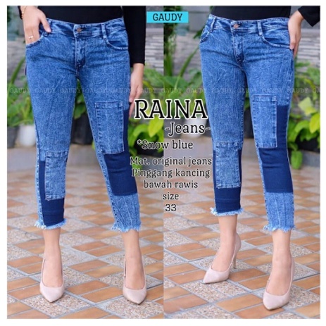 Raina Celana Viral COD SIZE 27-34!Celana RAINA JEANS STRETCH 7/9 MELAR Rekomendasi Afiliator Tiktok Fyp