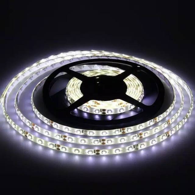 Led strip smd 3528 smd 2538 ip33 mata kecil indoor putih / white 5 m DC Lampu hias