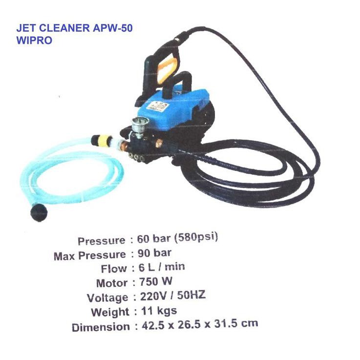 Mesin Cuci Steam Mobil Motor Jet Cleaner Wipro Apw-50 Ruangwati