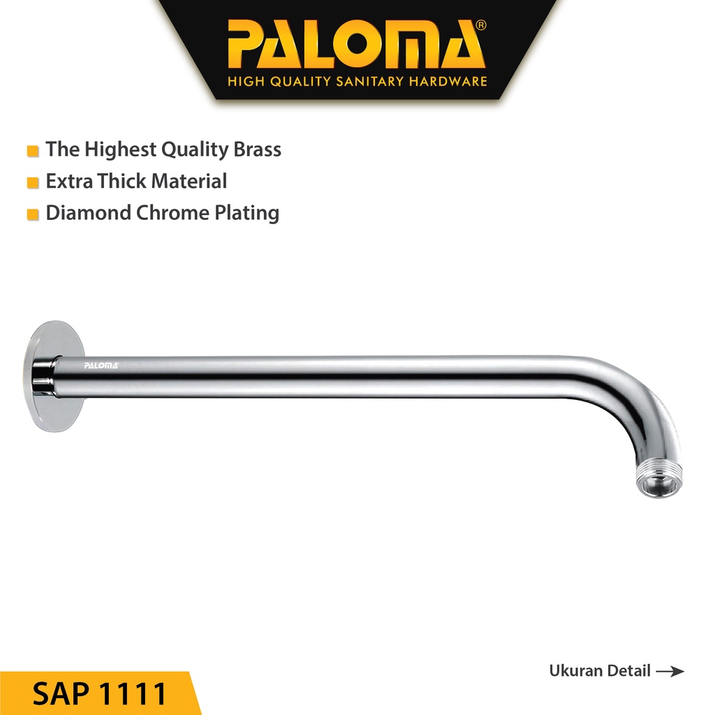 PALOMA SAP 1111 Wall Shower Arm Pipa Rainshower Headshower Dinding
