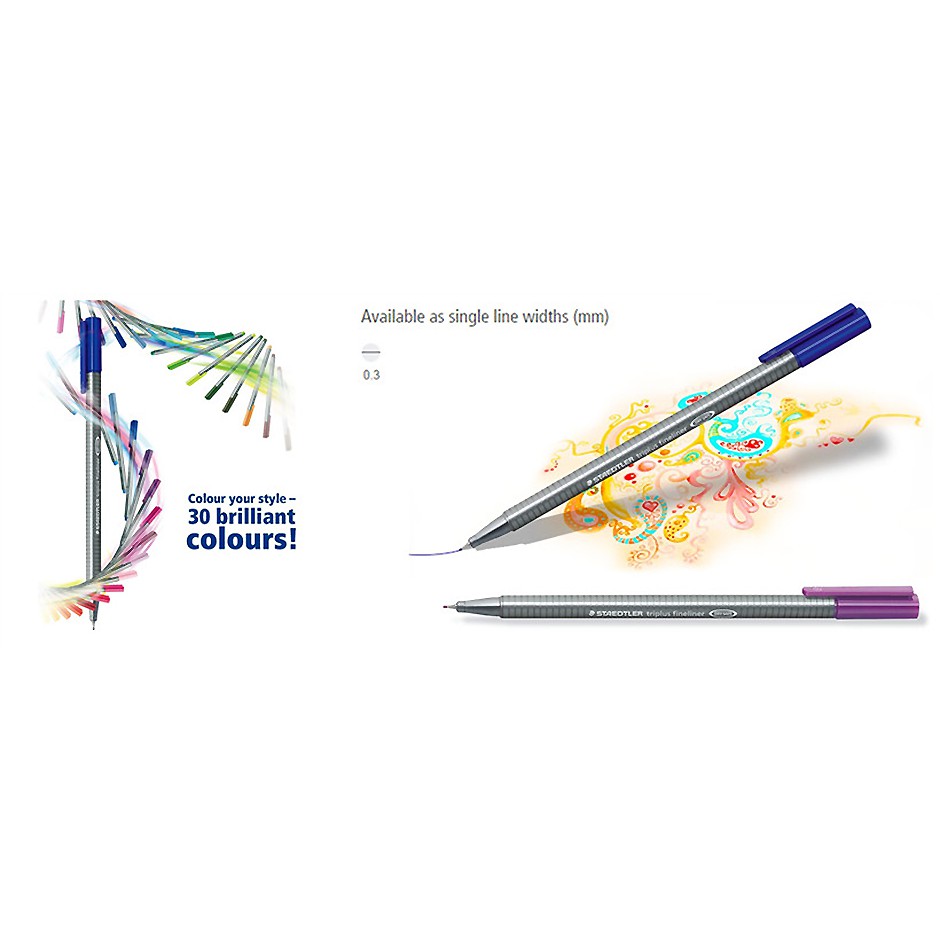 

Triplus Fineliner Staedtler Colours - 0.3 mm ( Set Pertama )