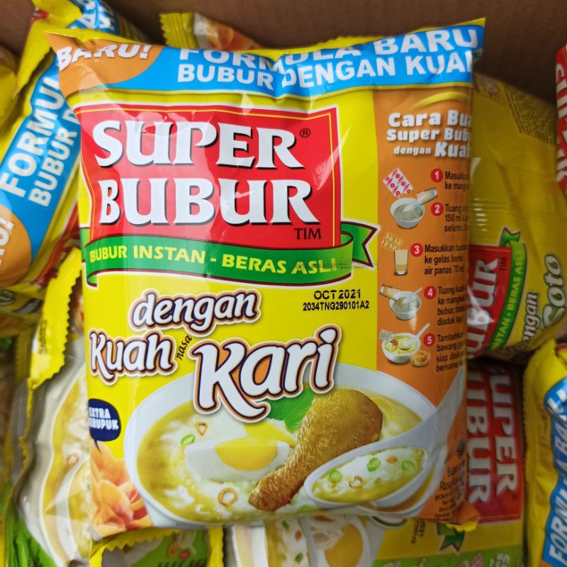 

Super Bubur Ayam Instan Dengan Kuah Rasa Kari 46 Gram