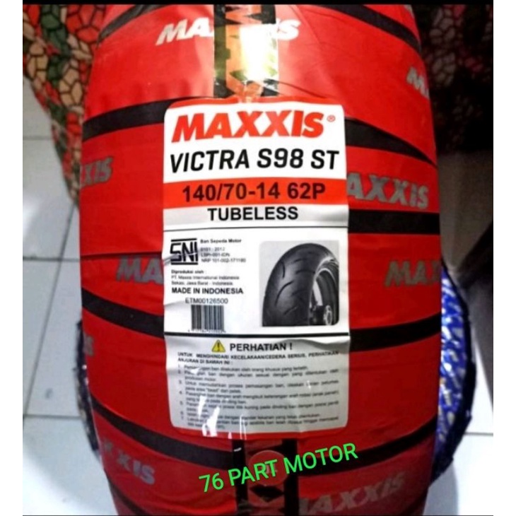 BAN TUBELESS MAXXIS VICTRA 140/70 .14 FREE PENTIL