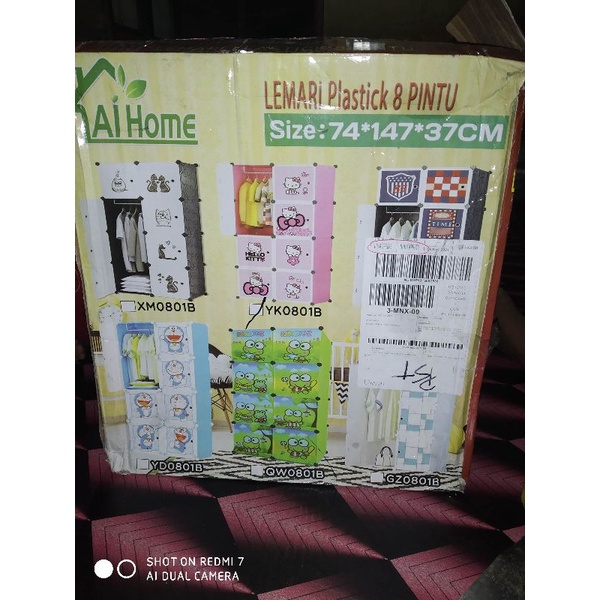 lemari portable doraemon 8 pintu