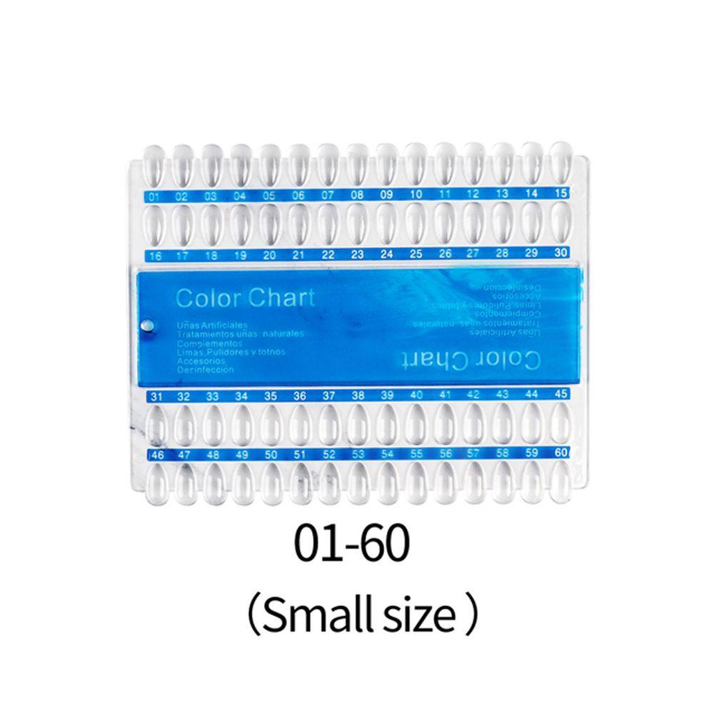 Mxbeauty Nail Color Card Transparan View Nail Color Number Display Lebih Jernih Kuku Palsu Papan Pajangan Kuku