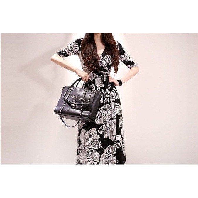 [baju wanita korea]  Long Dress Maxi Kimono Pesta Pantai Wanita Korea Import Hitam