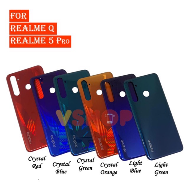 BACKDOOR - BACK CASING - TUTUPAN BATERAI REALME 5 PRO - REALME Q