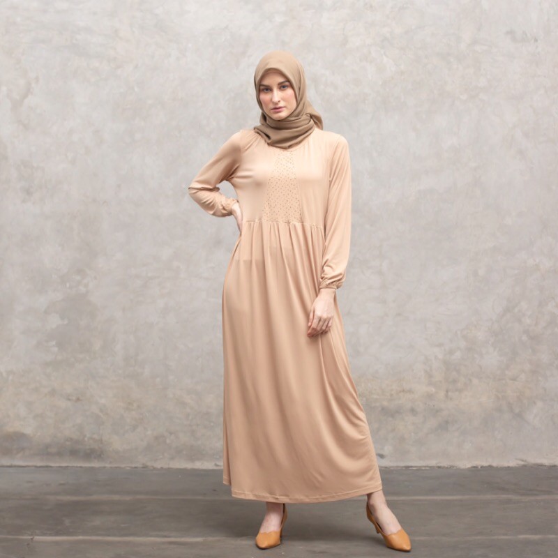 Florin - Gamis Kaos Jersey Variasi Payet Segitiga