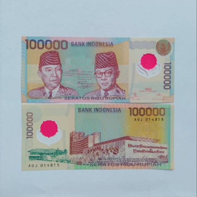 Uang Kuno 100.000 polimer sukarno hatta kondisi Premium baru