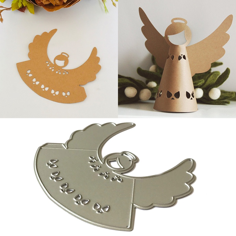 Cetakan Cutting Dies Bahan Carbon Steel Desain Malaikat Natal Untuk Album Foto
