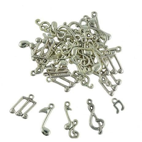 Music Note Style Enamel - Charm Bentuk Not Musik (10pcs)
