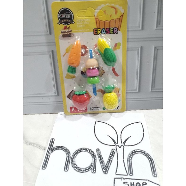 Penghapus lucu makanan kue/STIP KUE/hapusan fancy/hapusan set/stip-E