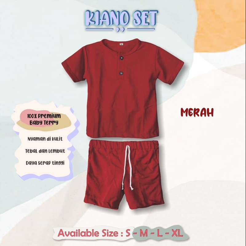 Kiano set anak laki laki / Stelan Anak Laki laki / Baju santai / Baju Main