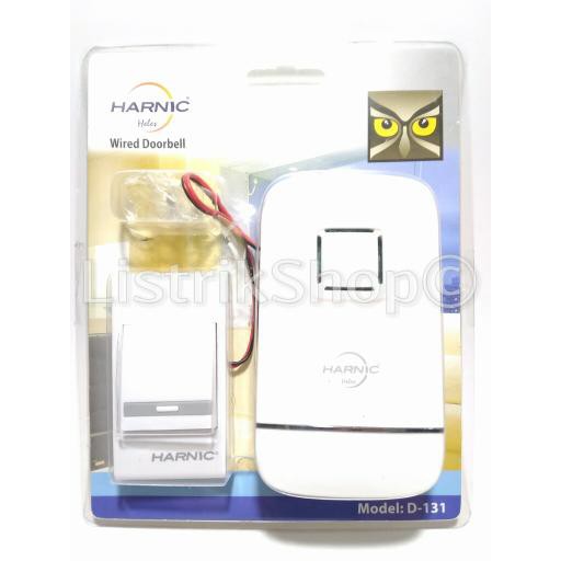 Bel Pintu Kabel Battery 1 Tombol Heles D-131