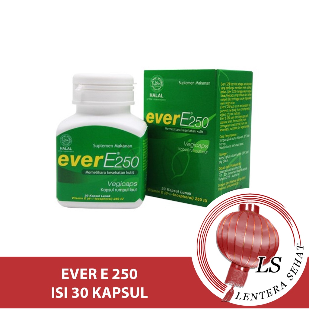 Jual Ever E 250 IU 30 Soft Capsul/ Vitamin E/Vitamin E 250 IU/Vitamin