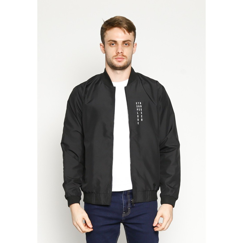 KENT&CREW Jaket Bomber Bolak Balik Pria Hitam/Merah - C-YEBG02-B9