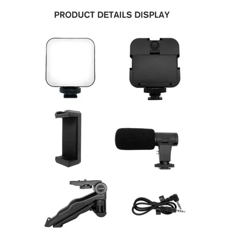 Video Making Kit / Vlogging Kit / LED Video Light Phone Holder Tripod Microphone Remote Shutter