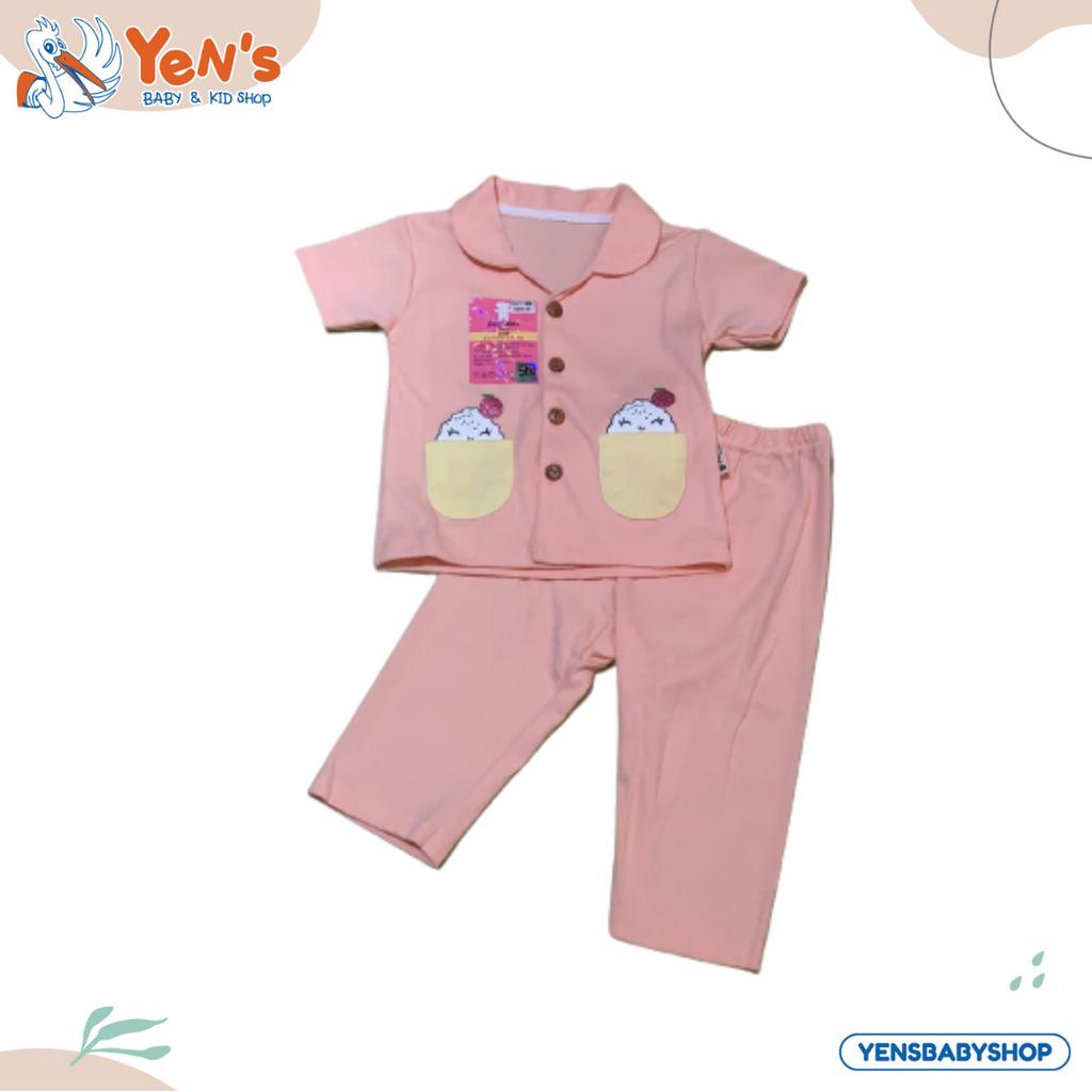 Petite Bear Setelan piyama baju pendek celana panjang premium warna soft