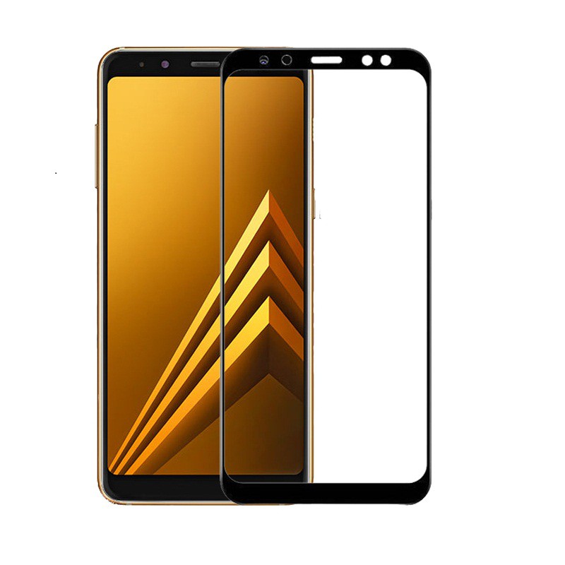 Tempered Glass Samsung Galaxy A8 PLUS 2018 Frame (Black)