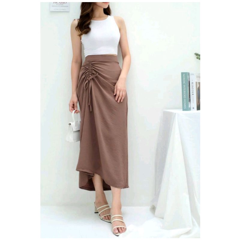 Rok Serut - Rok Span - Skirt Serut - Rok Korean Look - Rok Serut Korea - Rok Wanita Casual