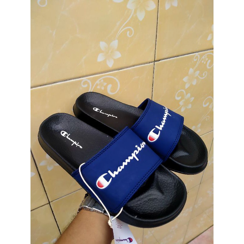 Sandal Slide Champion Pria Wanita | Sandal Slop Cowo Cewe | Sendal Slop | Sendal (Plus PAPERBAG)