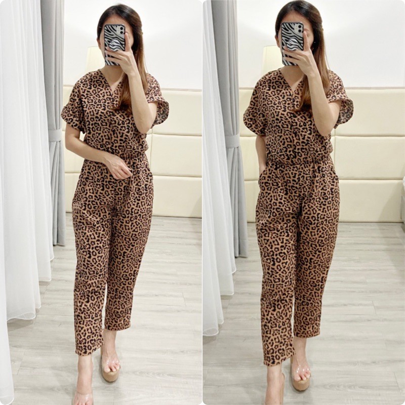 Jumpsuit casual / jumpsuit leopard / K 81189