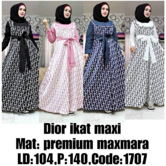 Promo Busana Muslim Gamis Dior 4warna gamis maxmara premium rok lebar gamis muslim hijab syari