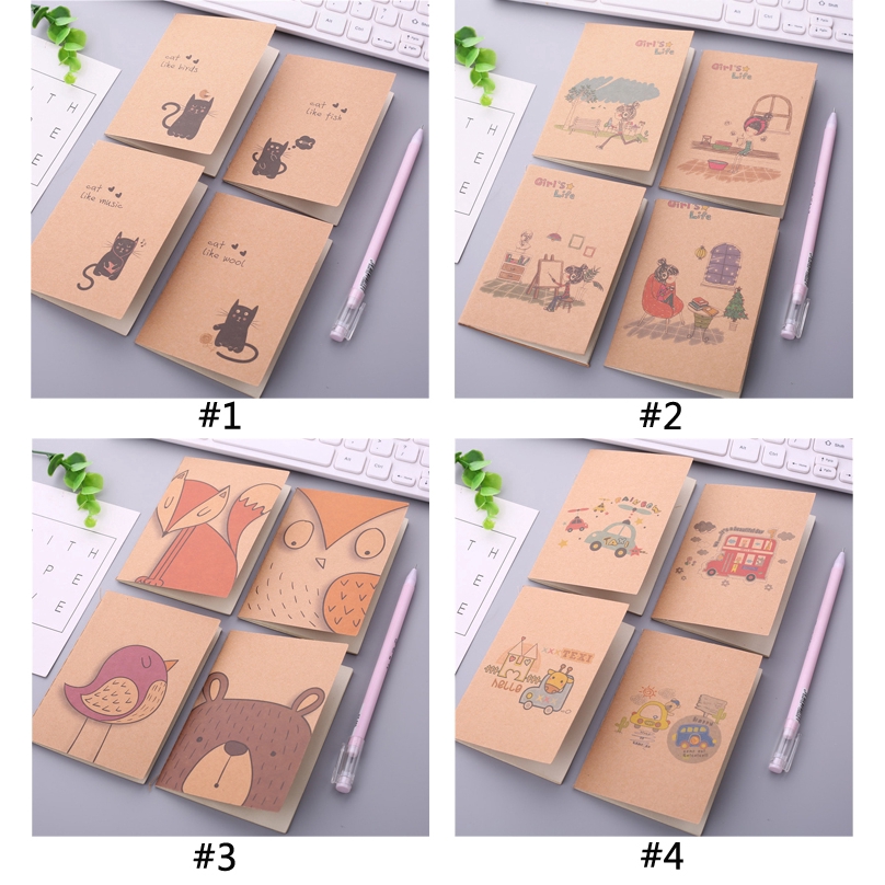 Buku Catatan/Diary/Reward 64k Portable Gaya Korea Motif Kartun Untuk Pelajar