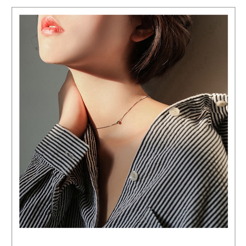 Trendy Silver Plated Beads Choker Necklace Short Clavicle Chain Necklaces Kalung Women Jewelry Sexy Girl Jewelry