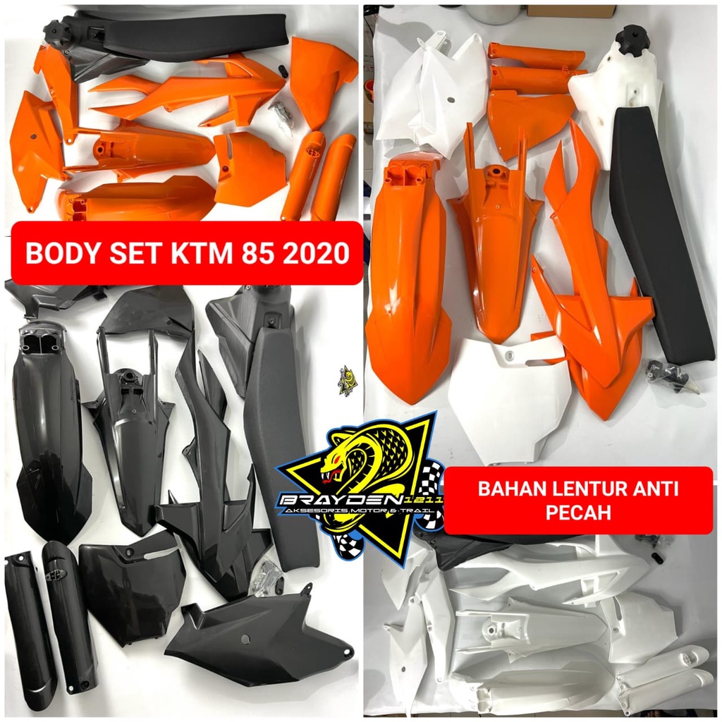 BODY SET KTM 85 2020 / Body set ktm 85 2020 Body fullset ktm 85 tahun 2020 plus jok dan tangki / BODY SET TRAIL BEBEK