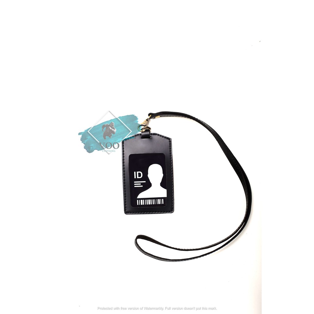 Name Tag ID Card Holder Patuk HITAM Kalung Premium Clip Gantungan Magnet Identitas Tersedia 2 Warna