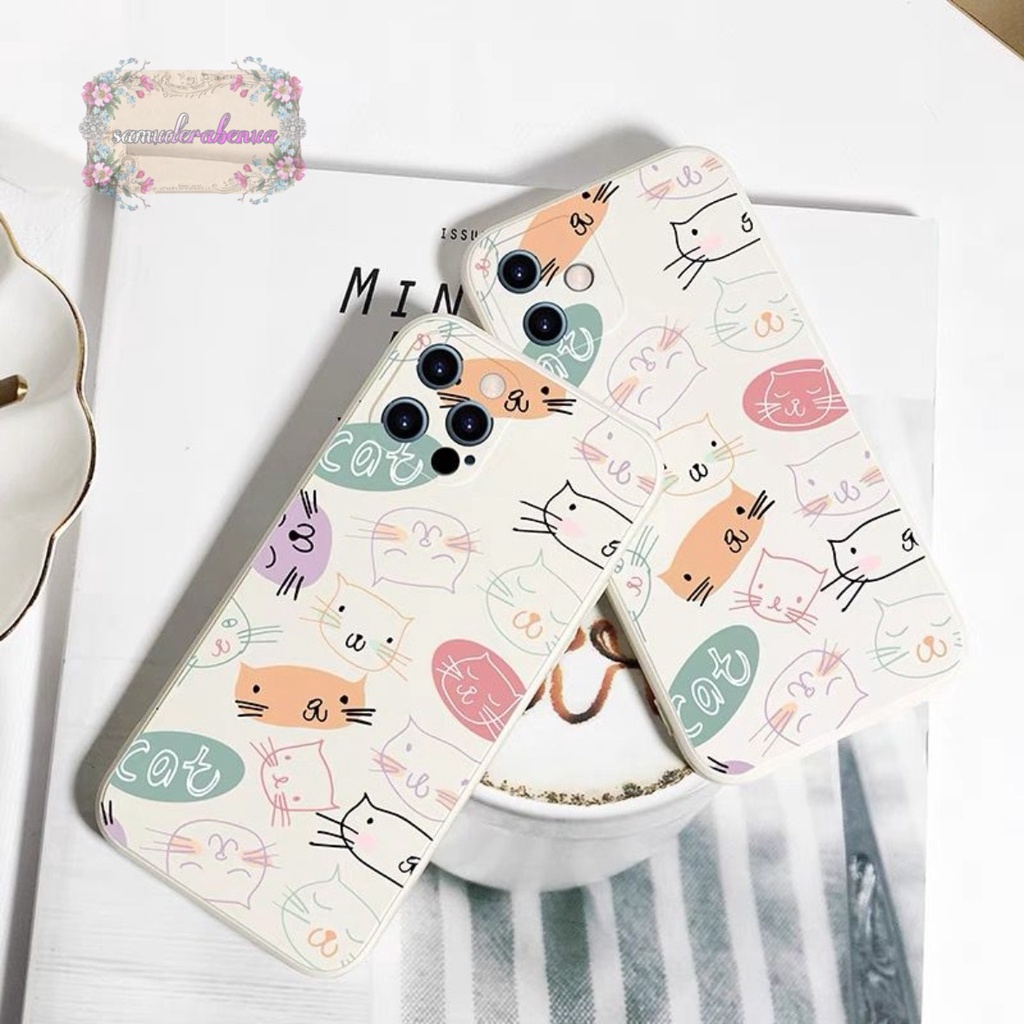 SS109 SOFTCASE MOTIF CUTE CAT IPHONE 6 6S 6+ 6S+ 7 8 SE 7+ 8+ X XS MAX XR SB4250