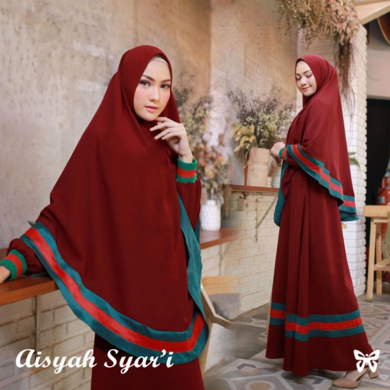 TERBARUNs FC Najibah Gamis Syar'i asdf ( BIG SALE) MDS - GAMIS SYARI KHADIJAH SATU SET KRUDUNG KHIM
