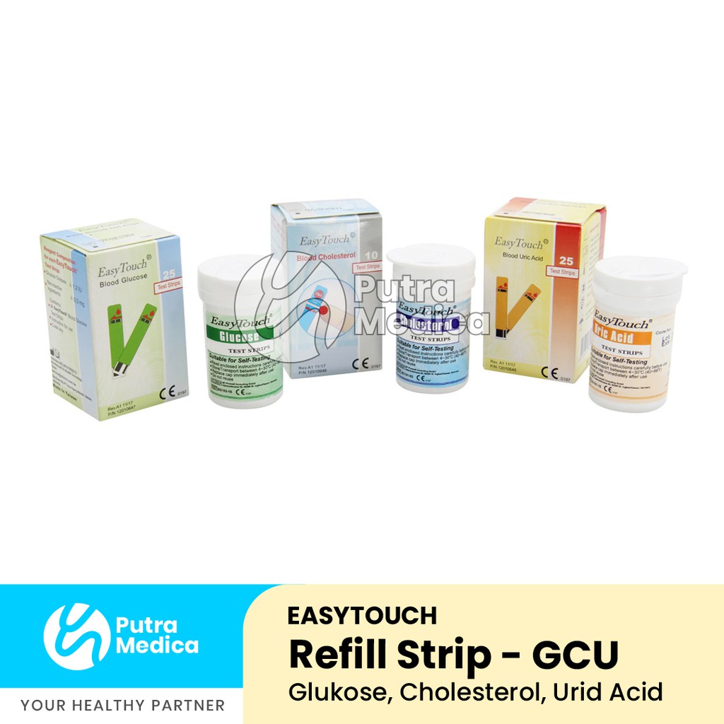EasyTouch Strip / Stik Cek Darah / Refill Strip Easytouch Gula Darah, Kolesterol, Asam Urat / Glucose Cholesterol Urid Acid
