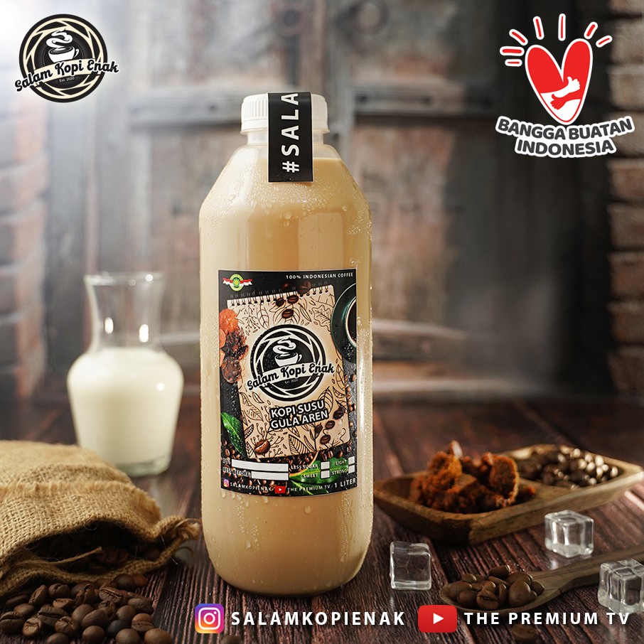 

HARGA PROMO - Es kopi susu 1 liter salam kopi enak Light Creamy Coffee