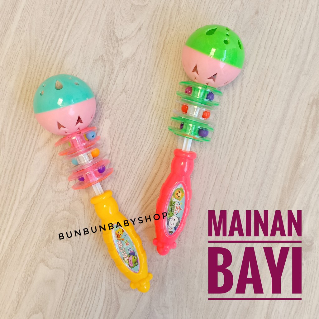 SNI Mainan Krincingan Baby 0-6 Bulan Murah Kerincingan Genggam Bayi Anak Bunyi Lucu Bunbunbabyshop