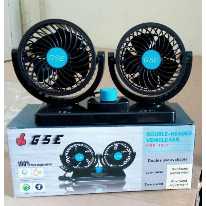 KIPAS ANGIN MOBIL DC 12 VOLT DUOBLE BLOWER
